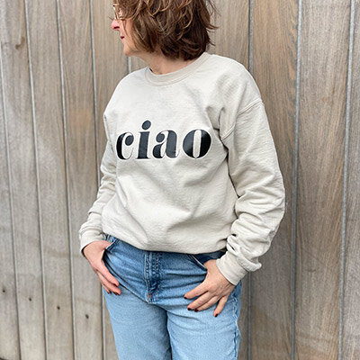 Sweatshirt "Ciao" von Mellow Words