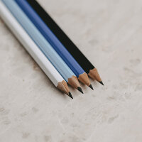 Bleistift 4er Set blau von Eulenschnitt