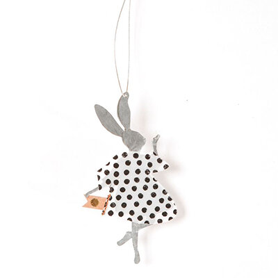 Mini-Wunschhasen von Good old Friends Punkte schwarz