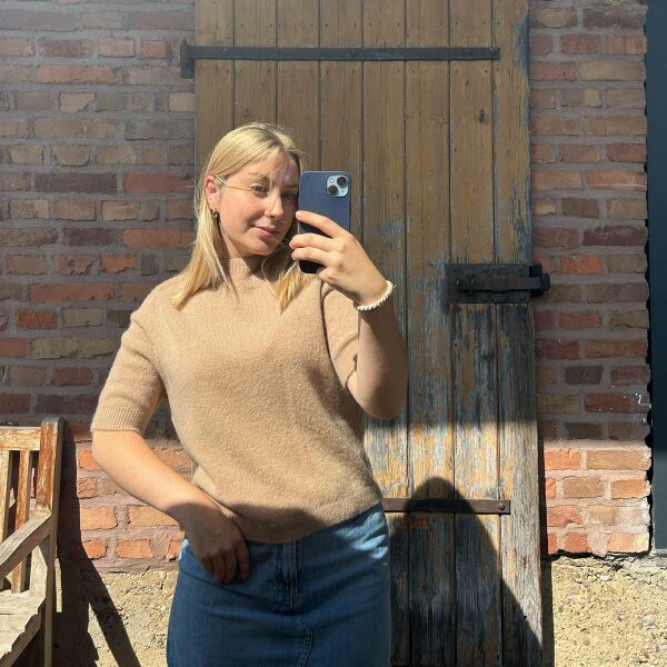 Kurzarmpullover Sina "camel" One Size