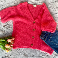 Kurzarm-Strickjacke "coral" One Size