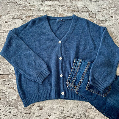 Strickjacke Sina "jeansblau" One Size