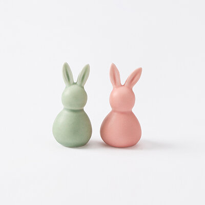 Mini-Porzellanhasen "pastell" von Räder apricot