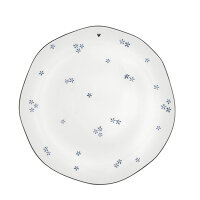 Teller / Breakfast Plate White/blue Daisies von Bastion...