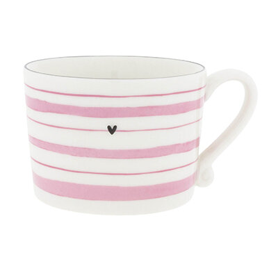 Tasse / Mug "Watercolour Rose Stripes" von Bastion Collections