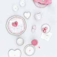 Dessertteller "White/Rose Heart" von Bastion Collections