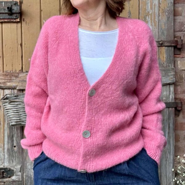 Alpaka Cardigan "pink" von Sarah & Sally