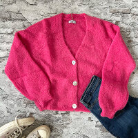 Alpaka Cardigan "pink" von Sarah & Sally