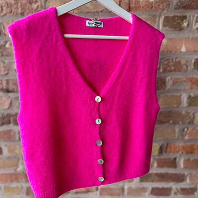Alpaka Weste "neonpink" von Sarah & Sally