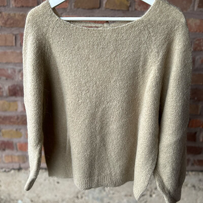 Alpaka Pullover mit Schleife "natur" von Sarah & Sally