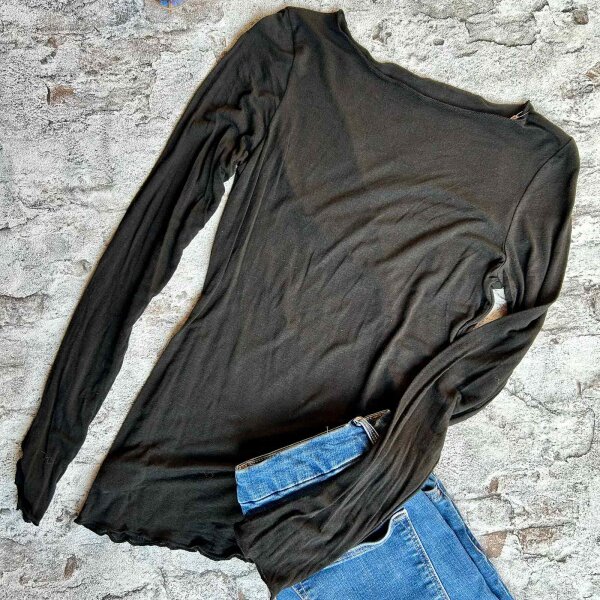 Cashmere-Mix Shirt schwarz One Size