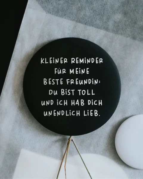Magnet "Kleiner Reminder für meine Beste Freundin" groß von Heldenglück