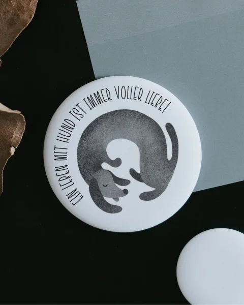 Magnet "Ein Leben mit Hund" groß von Heldenglück