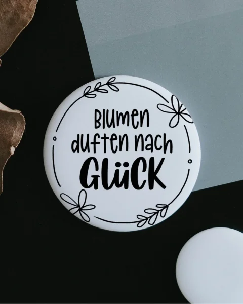 Magnet "Blumen duften nach Glück" groß von Heldenglück