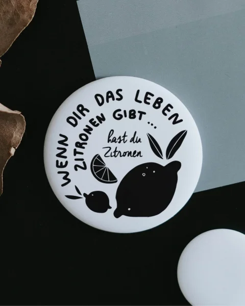 Magnet "Wenn dir das Leben Zitronen" groß von Heldenglück