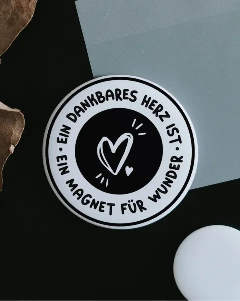 Magnet "Ein dankbares Herz" groß von Heldenglück