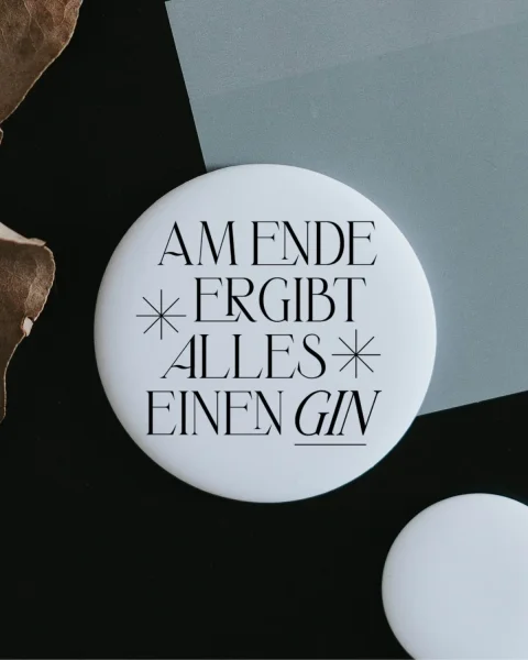 Magnet "Alles einen Gin" groß von Heldenglück