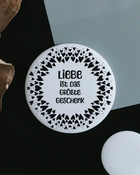 Magnet "Liebe ist das Größte Geschenk" groß von Heldenglück