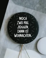 Magnet "noch zwei Mal Joggen bis Weihnachten"...