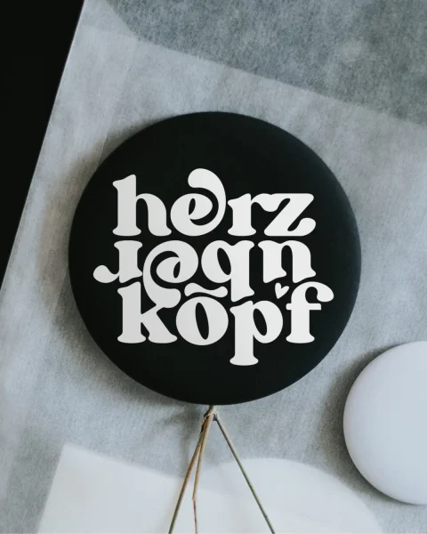 Magnet "Herz über Kopf" klein von Heldenglück