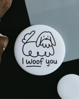 Magnet "I woof you" klein von Heldenglück