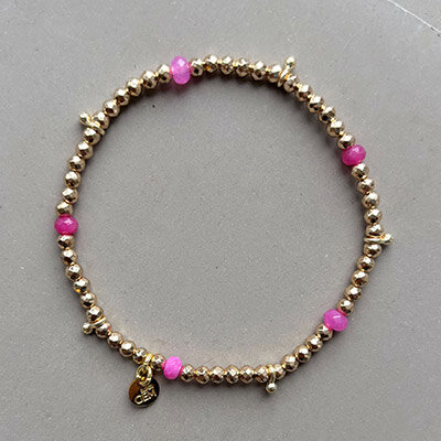 Armband Sparkling "Achat Pink" von Super Gem