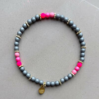 Armband Mini "Graphit Pink" von Super Gem