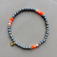 Armband Mini "Graphit Orange" von Super Gem