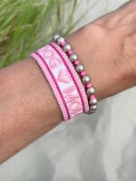 Statement-Armband "Dog Mom rosa" von Parsley...