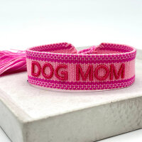 Statement-Armband "Dog Mom rosa-pink" von...