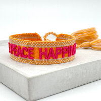 Statement-Armband "Love Peace Happiness...