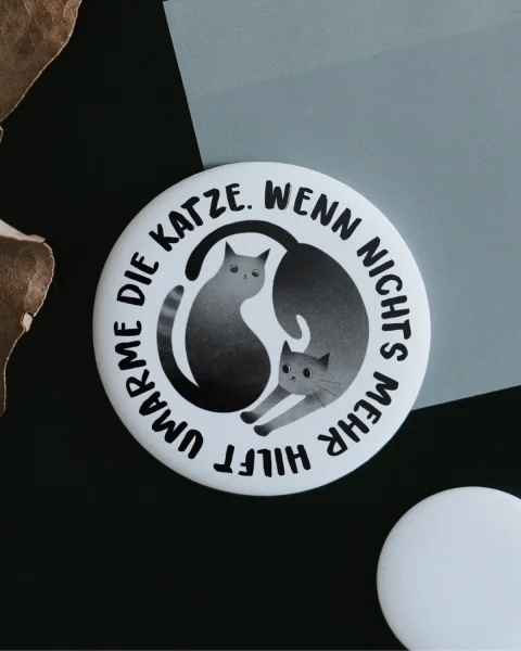 Magnet "Umarme die Katze" groß von Heldenglück