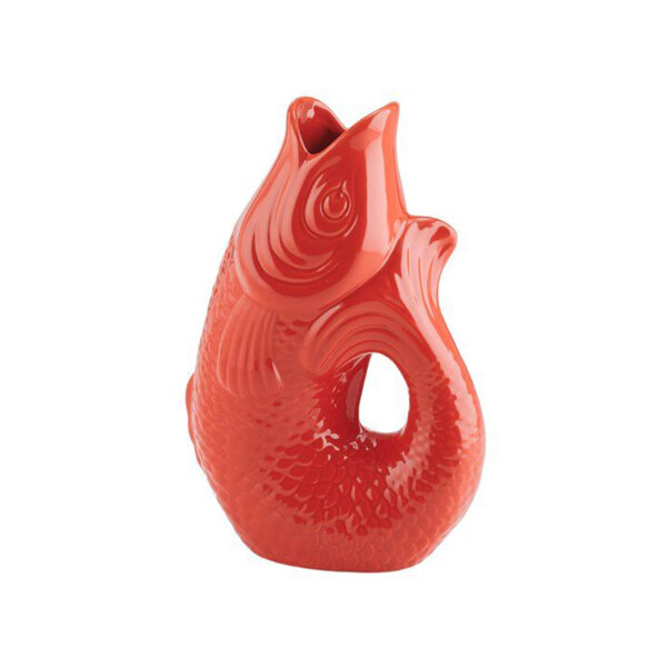 Fisch Vase Monsieur Carafon "coral red" S von Giftcompany