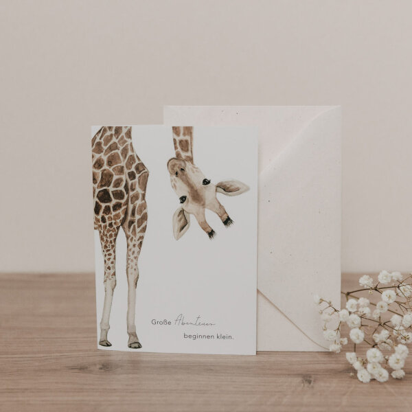 Klappkarte "Giraffe" von Eulenschnitt