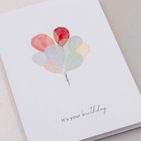 Klappkarte "Luftballons" von Eulenschnitt