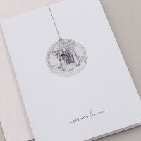 Klappkarte "Diskokugel" von Eulenschnitt