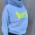 Sweatshirt "Hey" hellblau-neongelb von Mellow Words