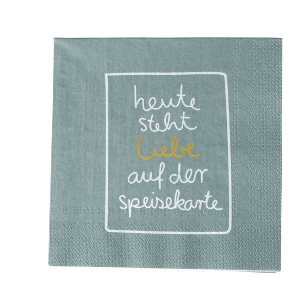 Serviette 33x33 "Heute steht Liebe..." von Räder