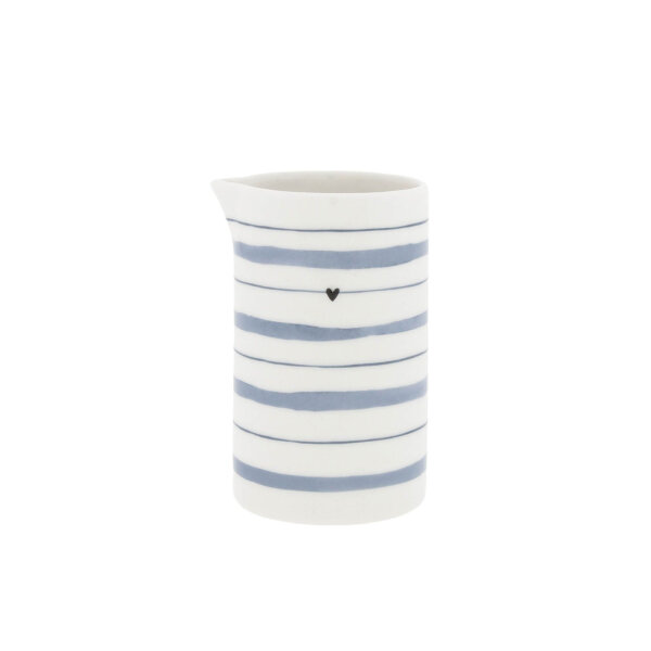 Krug / Jug "white/Watercolour Blue Stripes" von Bastion Collections
