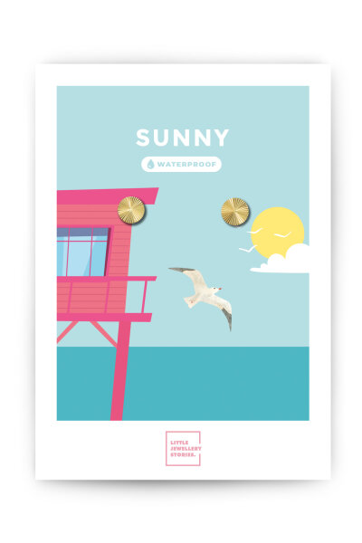 Ohrstecker Miami "Sunny" gold von Little Jewelleries Stories