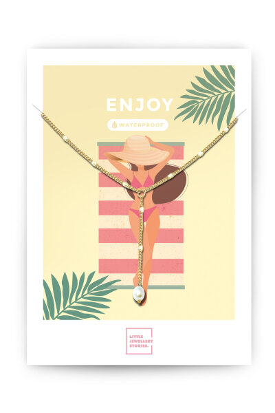 Halskette Miami "Enjoy" gold von Little Jewelleries Stories