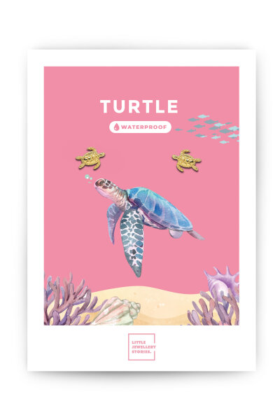 Ohrstecker Miami "Turtle" gold von Little Jewelleries Stories