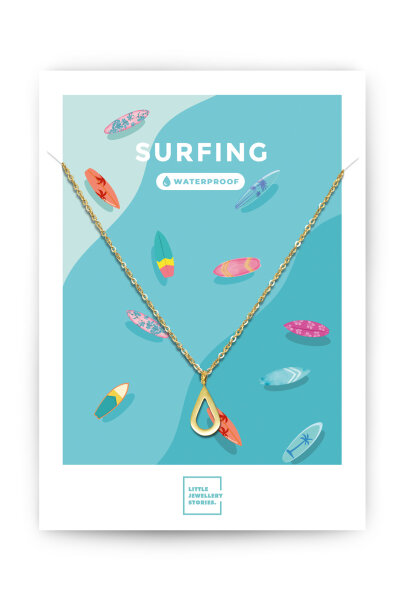 Halskette Miami "Surfing" gold von Little Jewelleries Stories