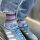 Socke Mini Rainbow Glitzi "lilac-lightblue" von Unio Hamburg