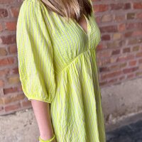 Maxi-Musselinkleid "Streifen neongelb" One Size