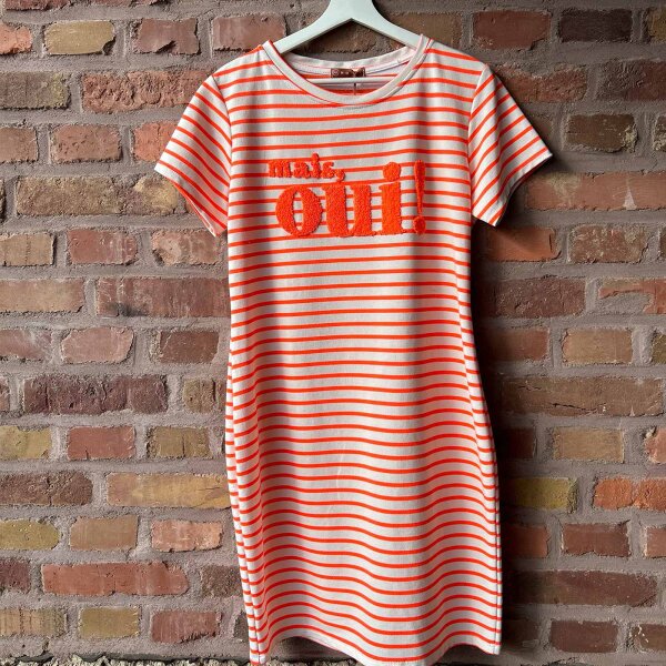 Sweat-Kleid Stripe "neonorange" One Size