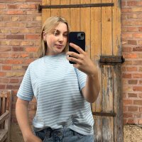 T-Shirt Stripe "blau-weiß"