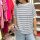 T-Shirt Stripe "navy-weiß"