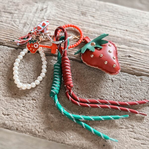 Bag Charm "Strawberry red"