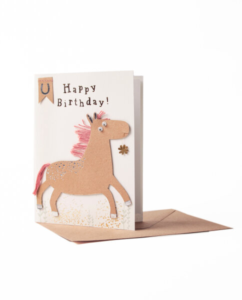 Kinder Karte "Pferd Happy Birthday" von Good old friends